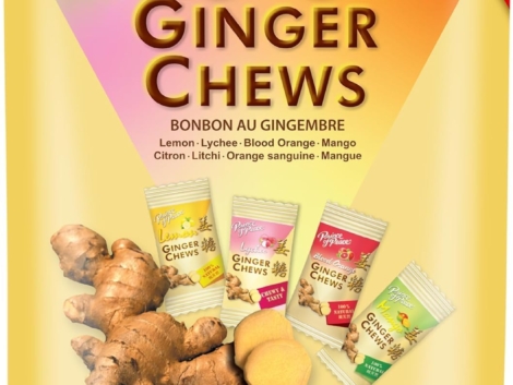 Home prince of peace ginger chews assrted flavors, 8 oz lemon, lychee, blood orange, mango – candied ginger – candy pack – ginger chews candy – natural candy
